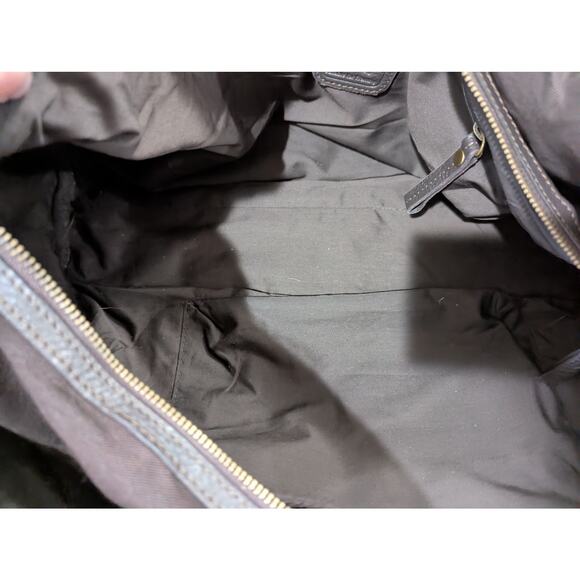 The Lucky Brand Vintage Boho Leather Patchwork Shoulder Tote Bag - Picture 10 of 13